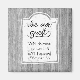 Be Our Guest Wifi Information Password Magnet