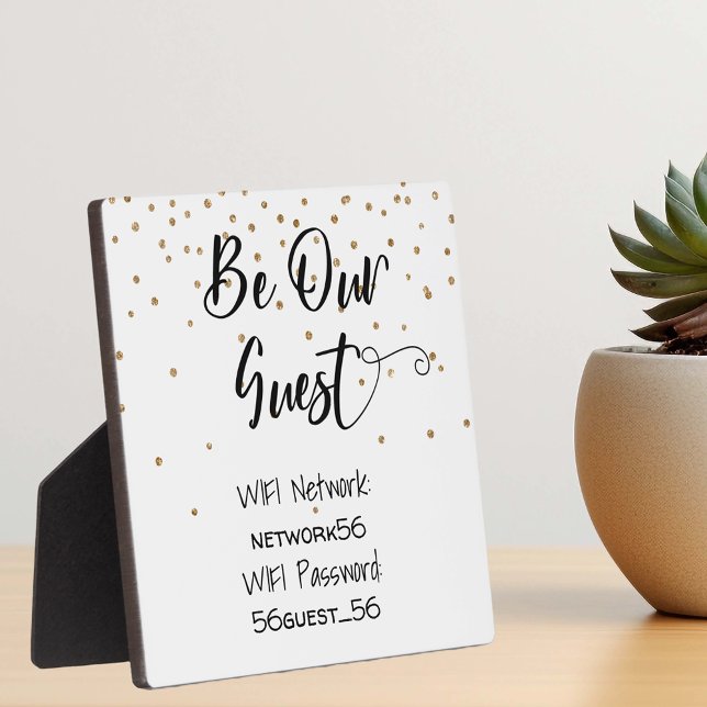 Be Our Guest WIFI information Password Wedding Plaque (Creator Uploaded)