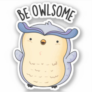 Be Owlsome Funny Owl Pun 