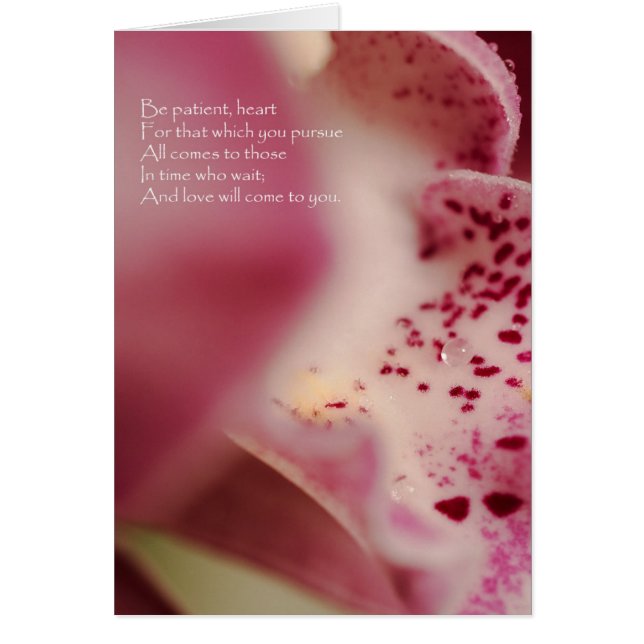 Be Patient Heart - Orchids (Front)
