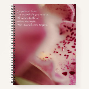 Be Patient Heart - Orchids Notebook