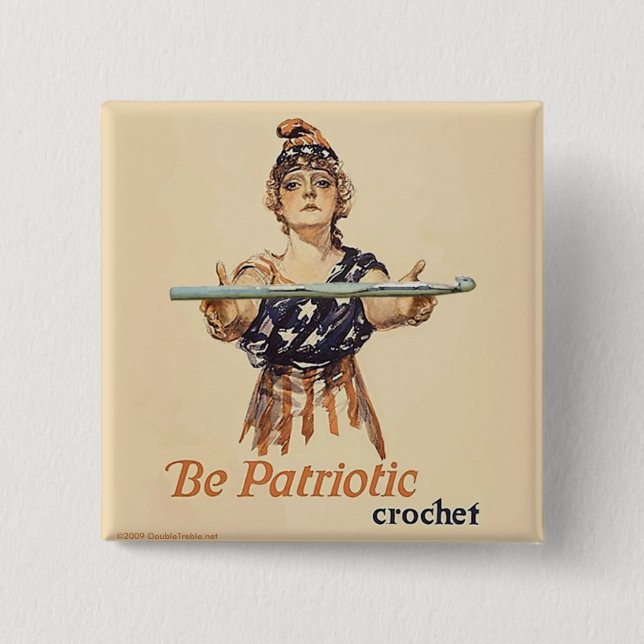 Be Patriotic: Crochet - button (Front)