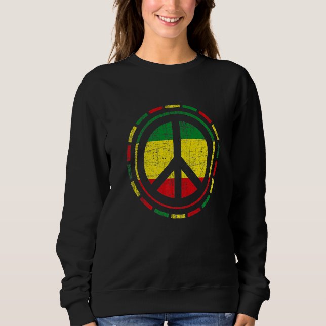 Be Peaceful Rasta Colours Sweatshirt (Front)