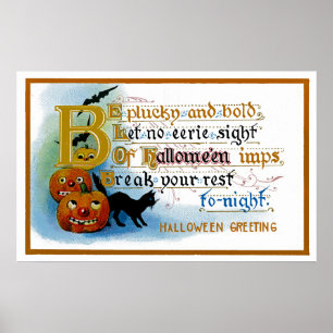 Be Plucky and Bold at Halloween Poster