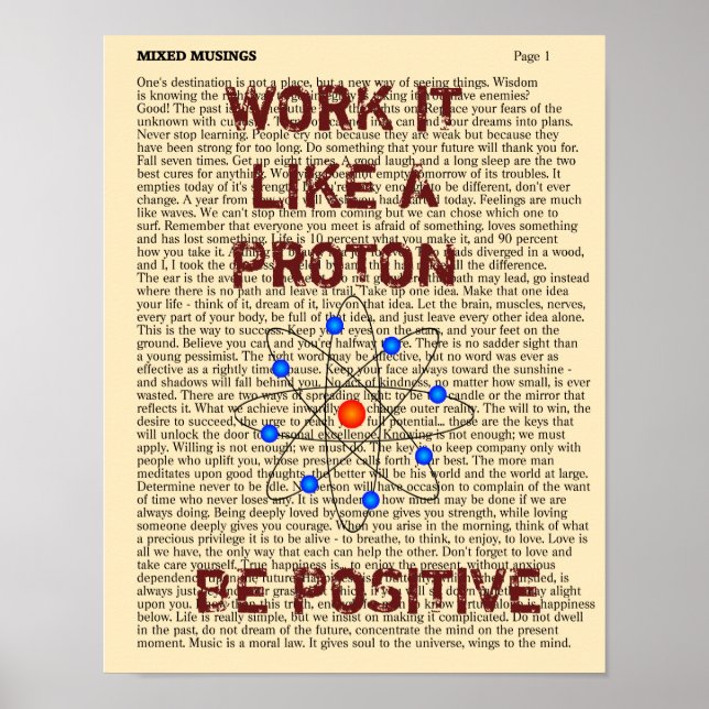 BE POSITIVE -- Art print (Front)