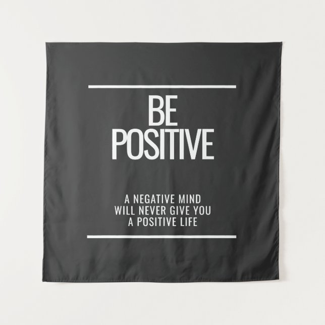Be Positive Wall Tapestry  (Front)