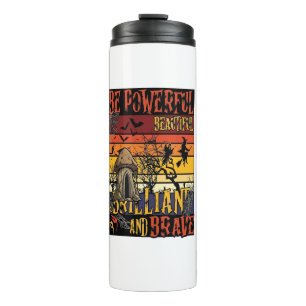 Be Powerful Beautiful Brilliant Halloween Mushroom Thermal Tumbler