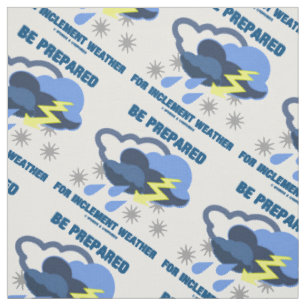 Be Prepared For Inclement Weather Storm Clouds Fabric