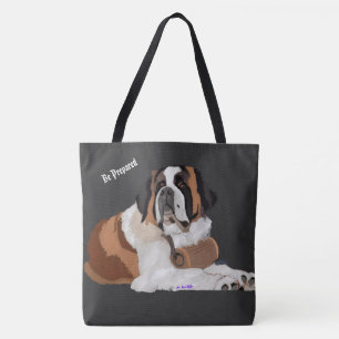 Be Prepared! Saint Bernard and Keg Tote Bag