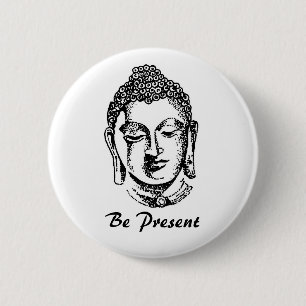 Be Present 6 Cm Round Badge