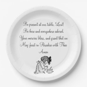 Be Present At Out Table Prayer and Child Paper Plate