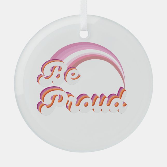 Be Proud Glass Tree Decoration (Front)