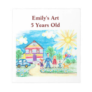 Be proud of your child add artwork to this cute notepad