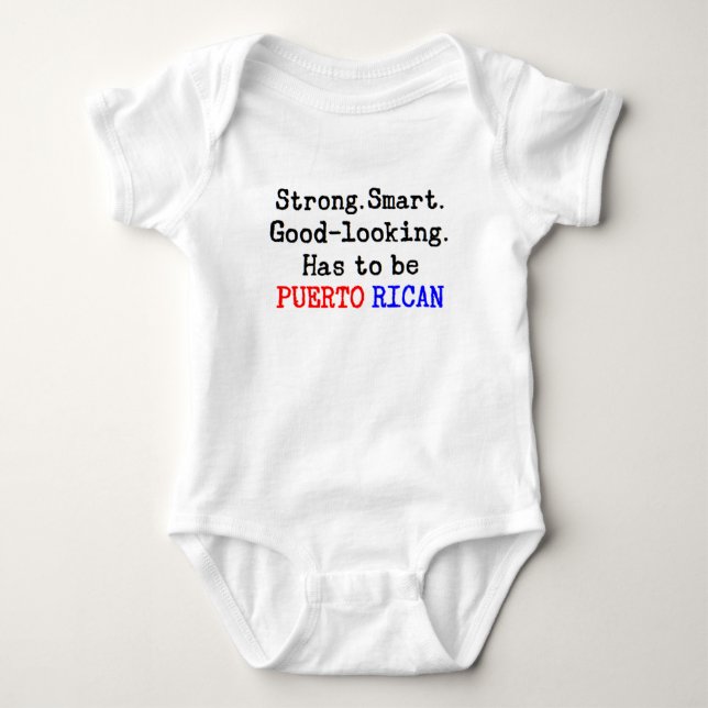 be puerto rican baby bodysuit (Front)
