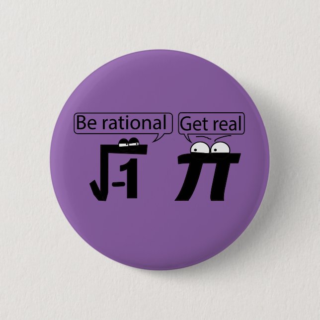 Be Rational! Get Real! 6 Cm Round Badge (Front)