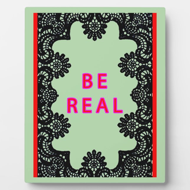 BE REAL jGibney The MUSEUM Zazzle Gifts Plaque (Front)