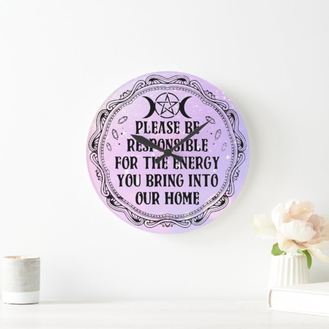 Be Responsible for Your Energy Large Clock (Home)