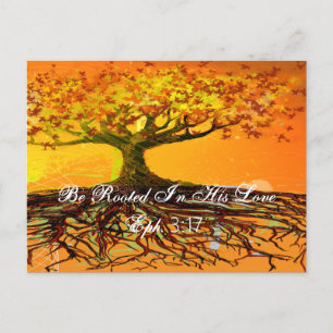 Be Rooted In His Love Ephesians 3:17 Postcard