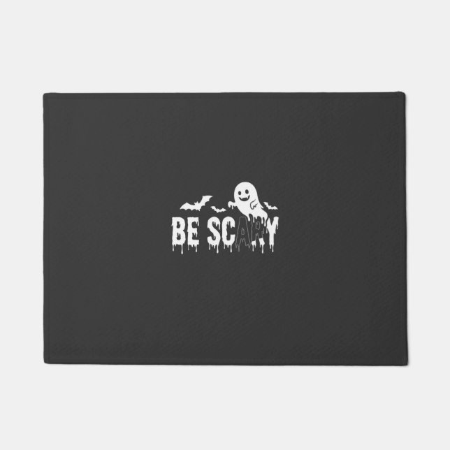 Be Scary Halloween Ghost Bat Design_1 Doormat (Front)