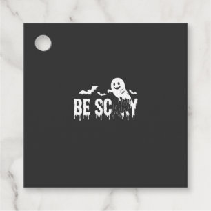 Be Scary Halloween Ghost Bat Design_1 Favour Tags