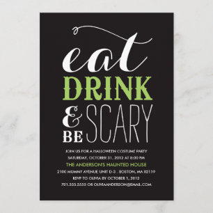 BE SCARY    HALLOWEEN PARTY INVITATION