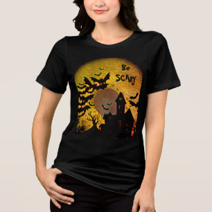 Be Scary Haunted House T-Shirt Tri-Blend Shirt