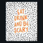 Be Scary Spotted | Halloween Art Print<br><div class="desc">For more colours and styles visit our shop!</div>