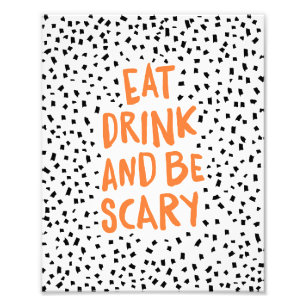 Be Scary Spotted   Halloween Art Print