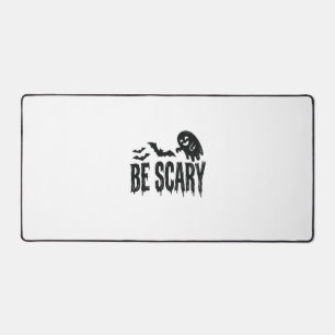 Be Scary Vintage Ghost Bat Halloween Shirt Design_ Desk Mat