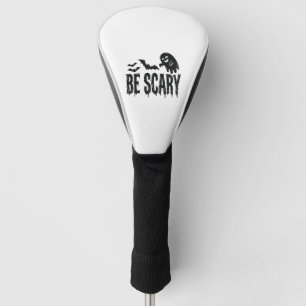 Be Scary Vintage Ghost Bat Halloween Shirt Design_ Golf Head Cover
