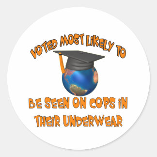 Be Seen On Cops Classic Round Sticker