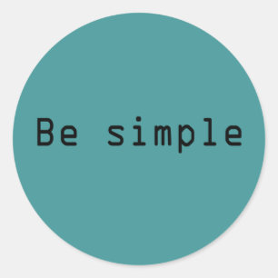 Be simple classic round sticker