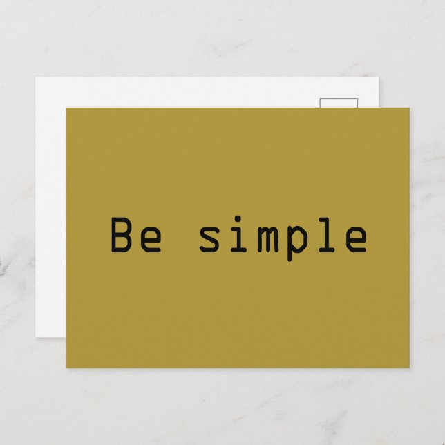 Be simple holiday postcard (Front/Back)