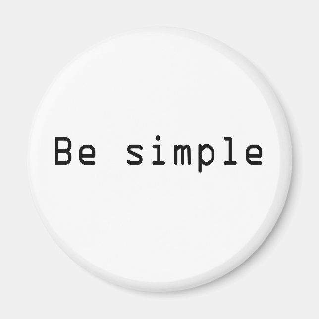 Be simple magnet (Front)