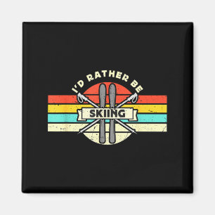 Be skiing retro snow skiing cross country skiing magnet