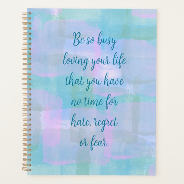 Be so Busy Blue Boho Planner (Front)