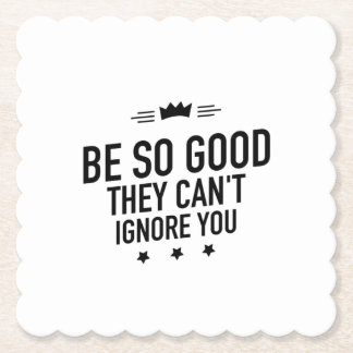 Be so good black paper coaster