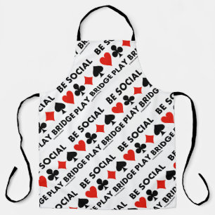 Be Social Play Bridge Four Card Suits Advice Apron