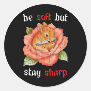Be Soft But Stay Sharp Classic Round Sticker