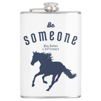 Be Someone Who Makes a Difference Design T-Shirt Hip Flask