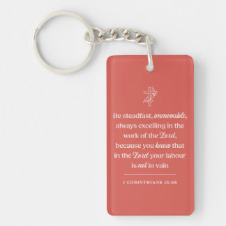 Be Steadfast Christian Key Ring