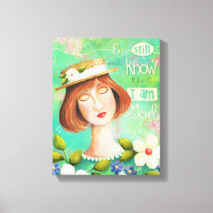 Be Still and Know Bible Verse 11x14 Canvas Print