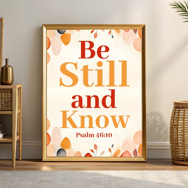 Be still and know Boho Christian Wall Art Print (Creator Uploaded)