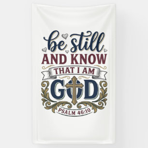 Be Still And Know Christian Psalm 460 Shirt Banner