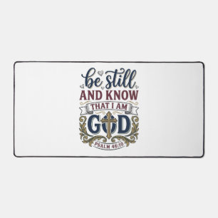 Be Still And Know Christian Psalm 460 Shirt Desk Mat