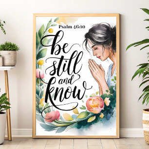 Be Still and Know Christian Women Wall Art