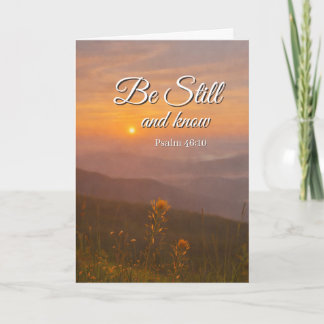 Be Still and Know Custom Message Christian Card