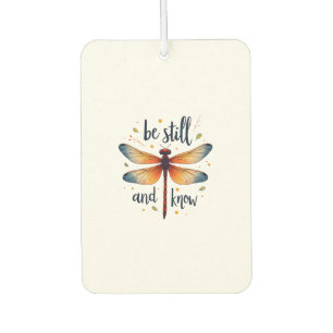 Be still and know Floral Dragonfly Christian Summe Car Air Freshener