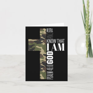 Be Still And Know God Christian Bible Verse Green Card