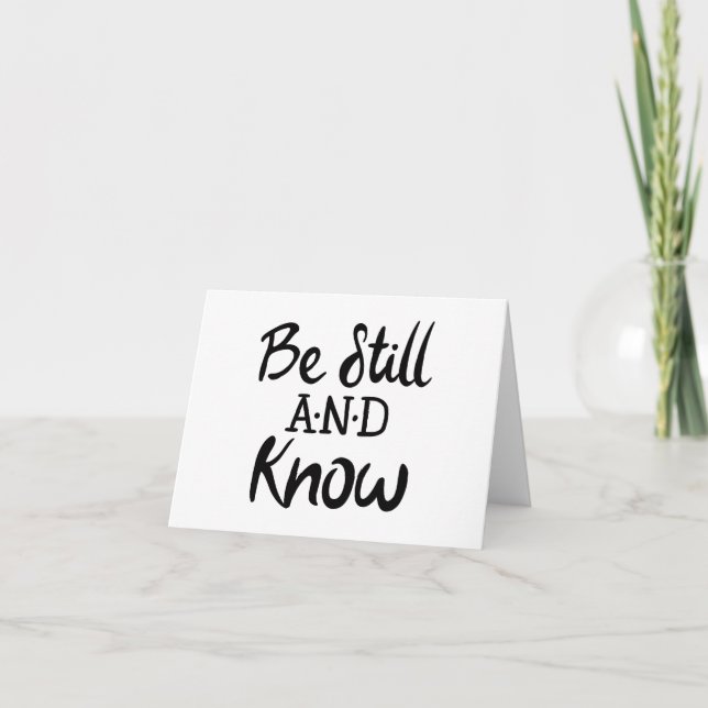 Be Still and Know Gospel Graphics Scripture Art Card (Front)